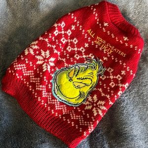 The grinch knitted sweater. XS